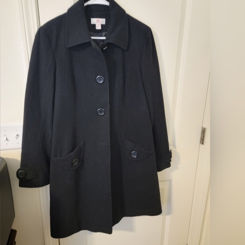 Jennifer Lopez Classic Black Pea Coat